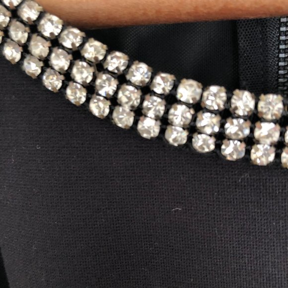 Guess - Black bodycon dress with crystal neck detail - Picture 4 of 6